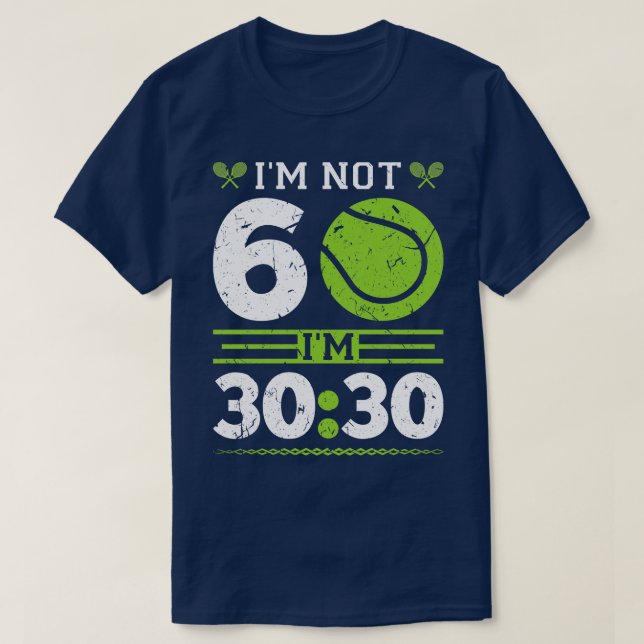 Camiseta tênis de aniversário de 60 anos (Frente do Design)