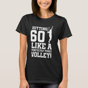 Camiseta Tênis de Aniversário de 60 Anos Jogador de Tênis B