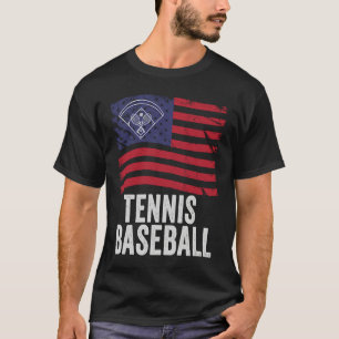 Camiseta Ténis de Basebol Jogo Divertido para Todas as Idad