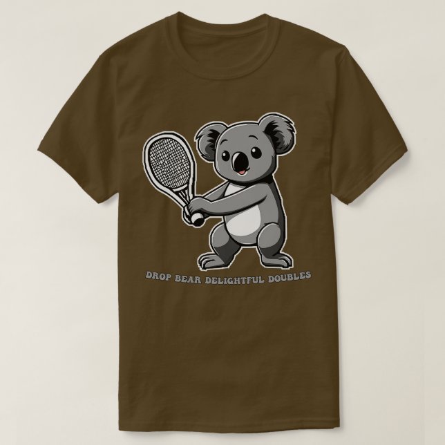 Camiseta Tênis de Koala - Dúvidas Deliciosas (Frente do Design)
