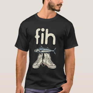 Camiseta Tênis de Lona Fih Peixe Dito Engraçado Humor Meme 