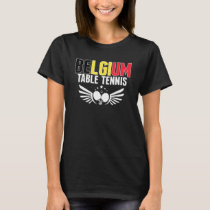 Camiseta Ténis de Mesa Bélgica Apoie o Ping Pong Belga