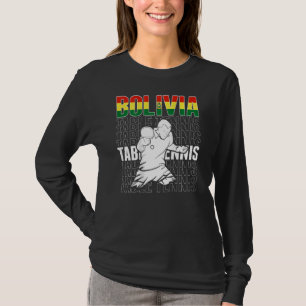 Camiseta Tênis de Mesa Bolívia Apoie o Ping Pong Bolivian
