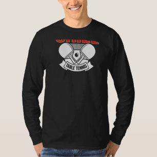 Camiseta Tênis de Mesa Chile Apoie o Chá de Ping Pong Chi