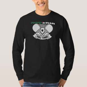 Camiseta Tênis de Mesa da Argélia  Apoie o Ping Pong Argeli