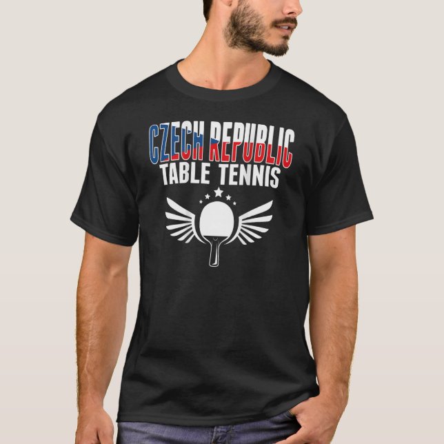 Camiseta Tênis de Mesa da República Checa Suporte a Ping Ch (Frente)