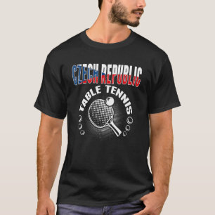Camiseta Tênis de Mesa da República Checa Suporte a Ping Ch