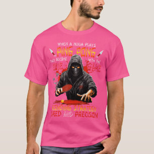 Camiseta Tênis de Mesa do jogador de pinos do Guerreiro Nin