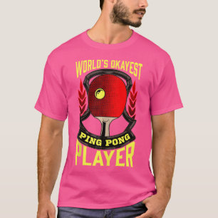 Camiseta Tênis De Mesa Do Jogador De Pong De Ping Muito Eng