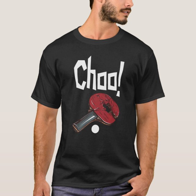 Camiseta Tênis de Mesa do pino de alimentação do pino Choo (Frente)