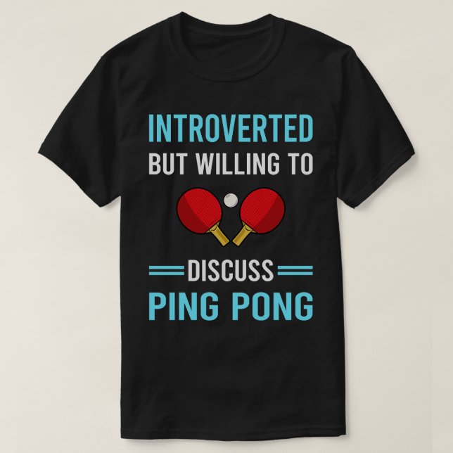 Camiseta Tênis de Mesa do pino de ping introduzido (Frente do Design)