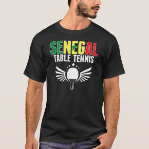 Camiseta Tênis de Mesa do Senegal Apoie o Ping Pong Senegal