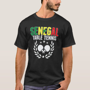 Camiseta Ténis de Mesa do Senegal Suporte ao Ping Pong Sen