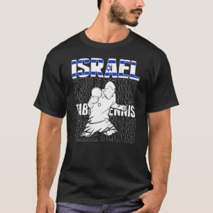Camiseta Tênis de Mesa Israel Apoie o Ping Pong Israele