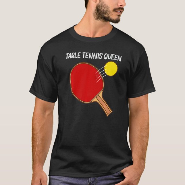 Camiseta Tênis De Mesa legal Para Mulheres Meninas Ping Pon (Frente)