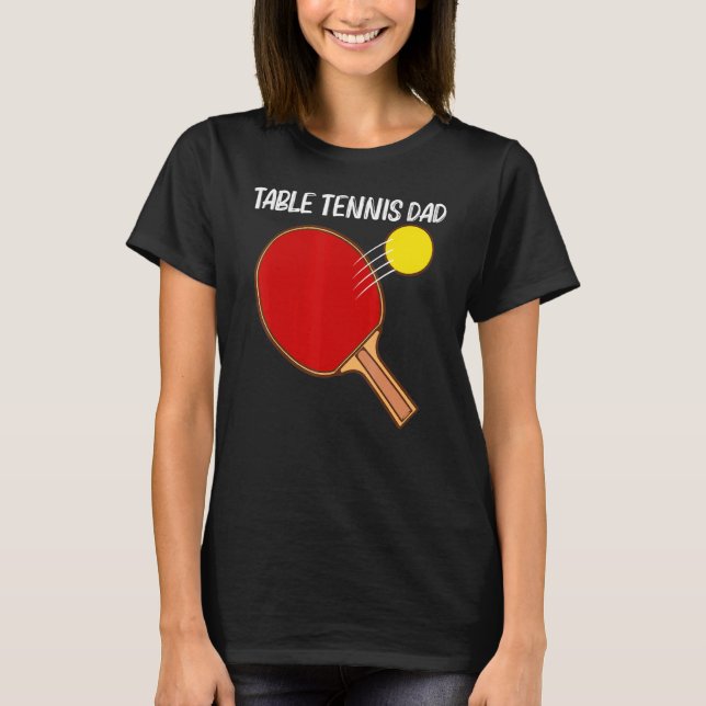 Camiseta Tênis De Mesa legal Para O Pai Padre Ping Pong Esp (Frente)