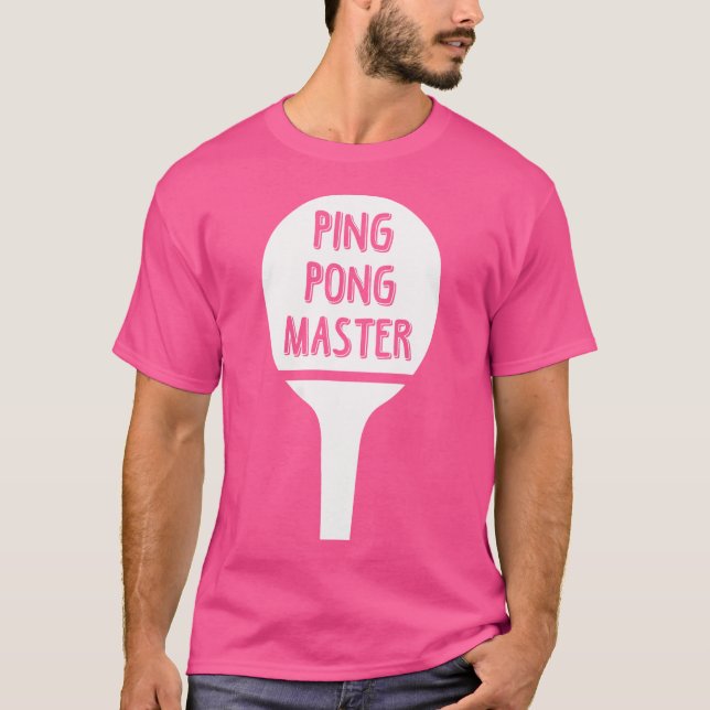 Camiseta Tênis de Mesa mestre do pino das mulheres (Frente)