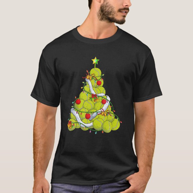 Camiseta Tênis de Natal Árvore Xmas Jogador de pijama me tr (Frente)