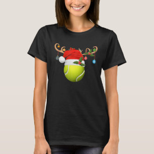 Camiseta Tênis de Natal da Bola de Tênis da Reindeer Sant