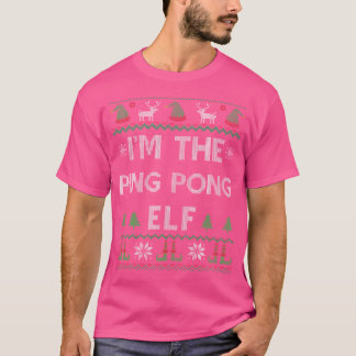Camiseta Tênis de Natal Feia Ping Pong Elf
