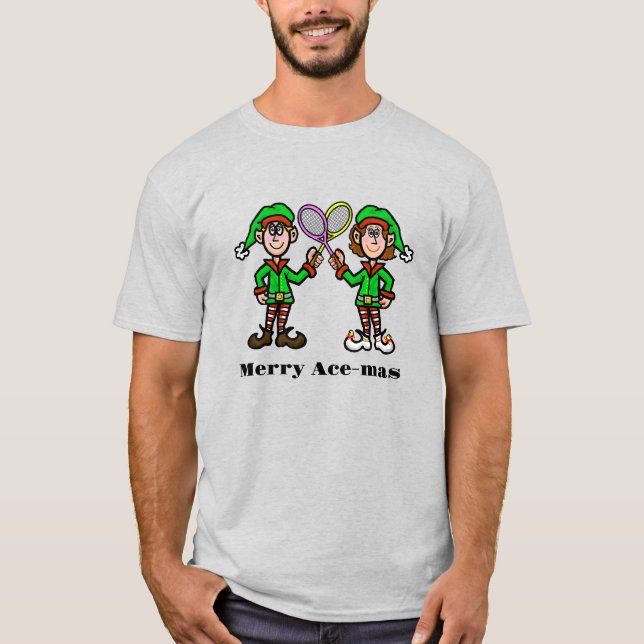Camiseta Tênis de Natal T-Shirt com Seus Elfos (Frente)