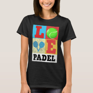 Camiseta Tênis de Padel Paddle Amor Raquete Bola Vinta