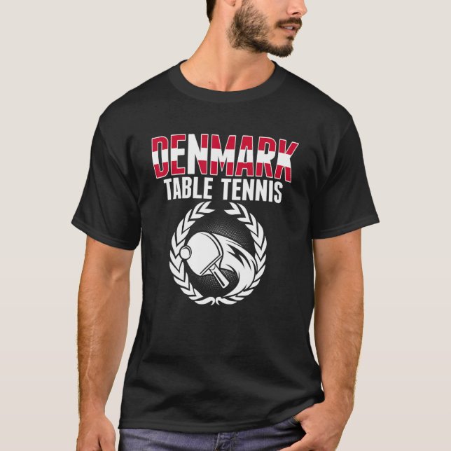 Camiseta Tênis Dinamarquês Mesa Ping Pong Team Suppo (Frente)