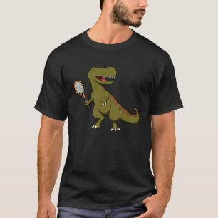 Camiseta Tênis Dinossauro T Rex com Racket Tyrannosaurus Di