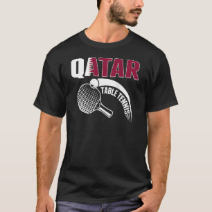 Camiseta Tênis do Qatar Mesa do Qatari Ping Pong Supporter