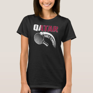 Camiseta Tênis do Qatar Mesa do Qatari Ping Pong Supporter 