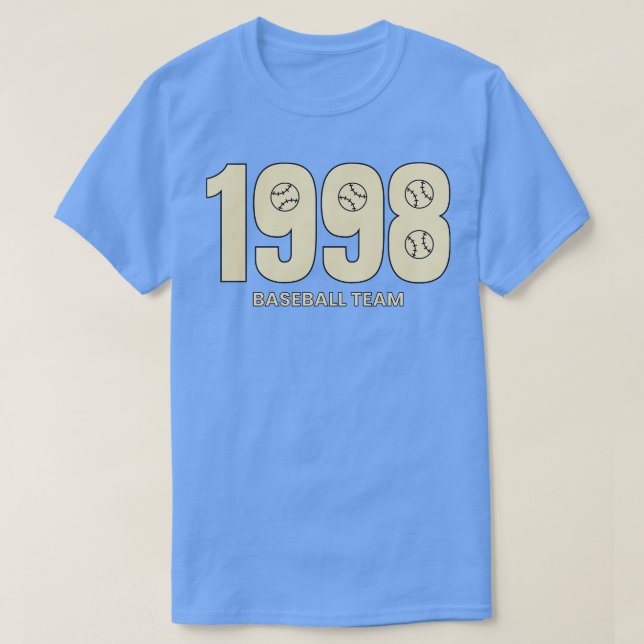 Camiseta tênis do time de beisebol 1998 (Frente do Design)