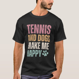 Camiseta Tênis E Cachorros Me Tornem Feliz Engraçado