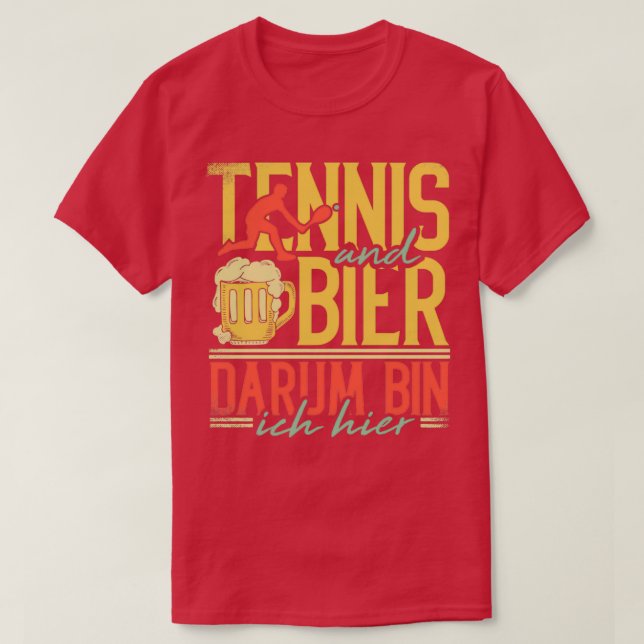 Camiseta Tênis E Cerveja É Por Isso Que Estou Aqui (Frente do Design)