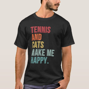 Camiseta Tênis e Gatos Me Tornem Feliz Engraçado