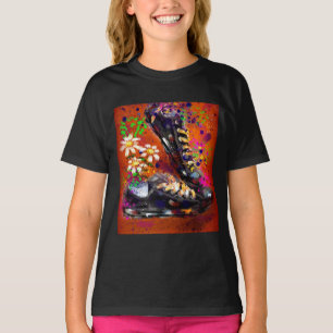 Camiseta Tênis e margaridas Impressionísticos Laranja