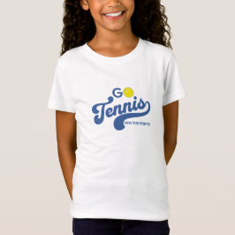 Camiseta Tênis em T-Shirt de Meninas Azuis