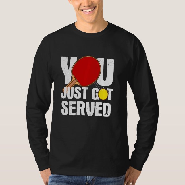 Camiseta Tênis Engraçada Para Homens Jogadores De Pong (Frente)