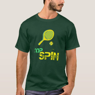 Camiseta Tênis Esporte Pop de Arte, Racket Verde e Amarelo