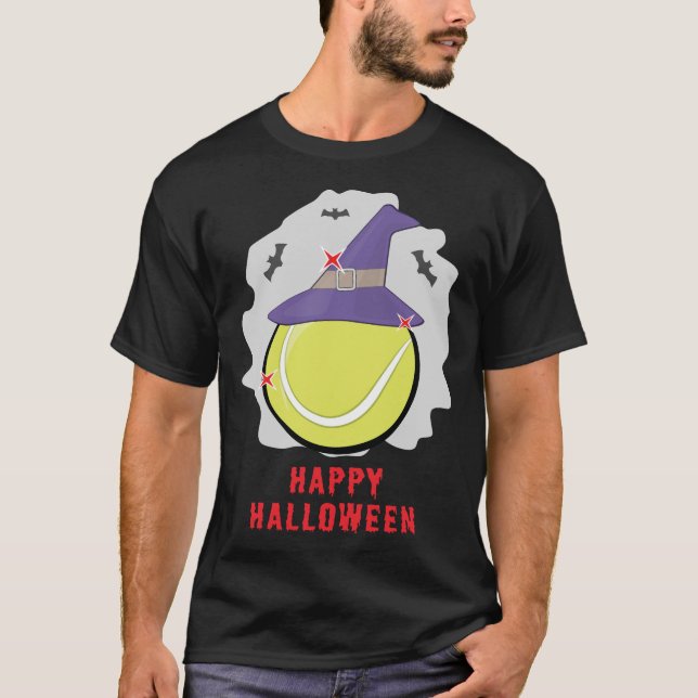 Camiseta Ténis Feliz no Halloween - Divertido (Frente)