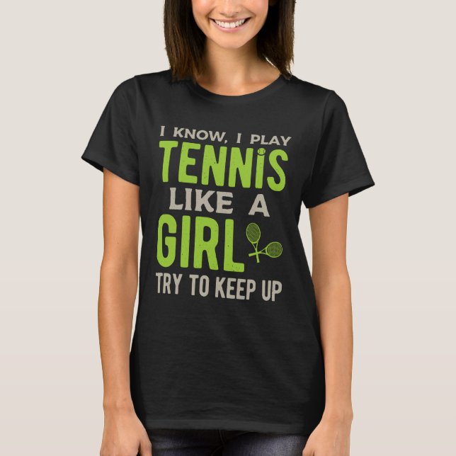 Camiseta Tênis Girl Engraçado (Frente)