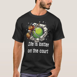Camiseta Tênis Halloween A vida é melhor no tribunal