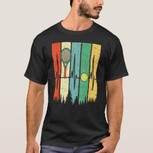 Camiseta Tênis Heartbeat Vintage Tênis Para Jogadores Tênis