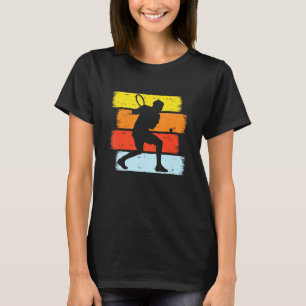 Camiseta Tênis Hob Do Retrorador Do Tênis Do Jogador De Tên