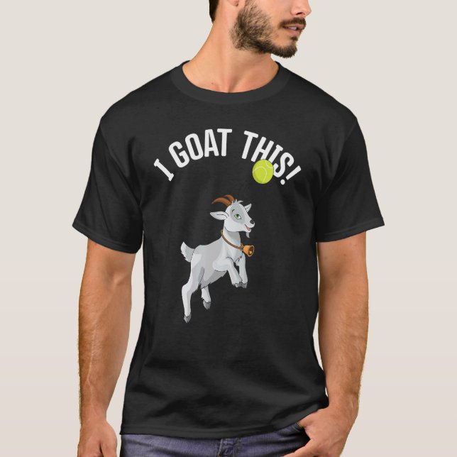 Camiseta Tênis I Ir para este Ball Goat e Tênis Player 1 (Frente)