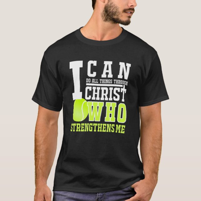 Camiseta Tênis I Pode Fazer Coisas Através Do Cristo (Frente)
