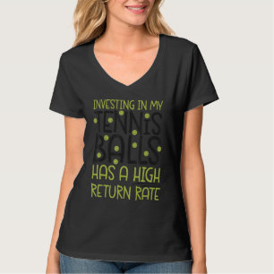 Camiseta Ténis Jogador Raquete Trocadilho Investindo Em Meu