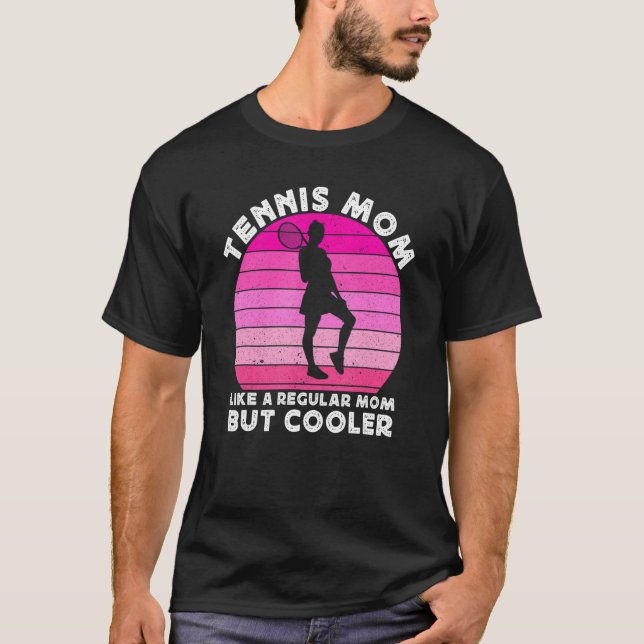 Camiseta Tênis Mãe Para Mulheres, Jogador De Tênis De Vinta (Frente)