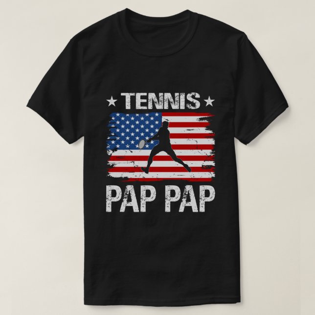 Camiseta Tênis PAP PAP Dia de os pais de Sinalizador EUA (Frente do Design)