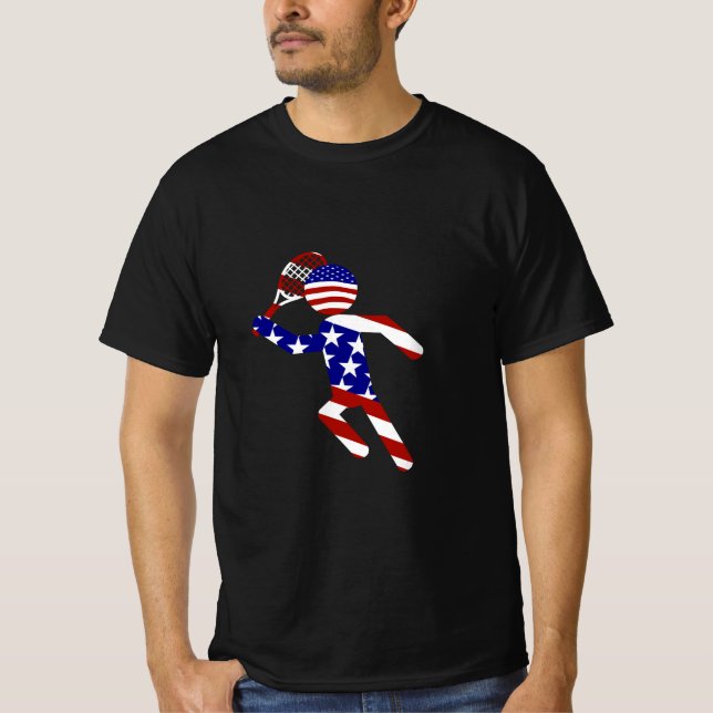 Camiseta TÊNIS Patriótico Dos EUA (Frente)