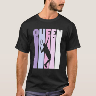 Camiseta Tênis Rainha Tênis do Reprodutor de Vintage Rapari